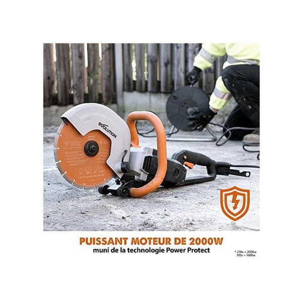 Evolution R255DCT 255mm 10" elektrisk materialskärare med diamantblad