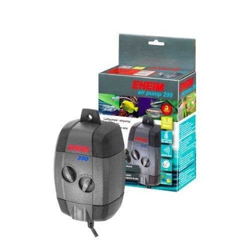 EHEIM luftpump för akvarium upp till 200 L - justerbar flöde, 1 m slang & diffusor (10543)