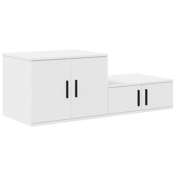 Sängbord - Vitt - 2 dörrar - Ingenjörsträ - Modern design