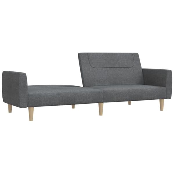 vidaXL 2-sits bäddsoffa ljusgrå tyg 375784