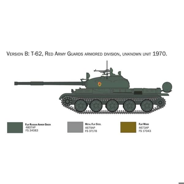 Modell av tank: T-62