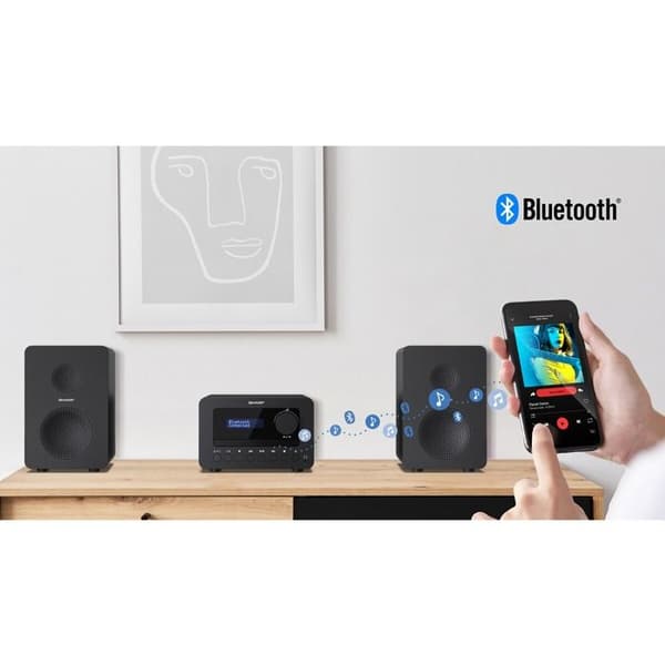 Mikrofon ljudsystem - SHARP - XL-B520D - Bluetooth - CD-spelare - DAB+/FM-mottagare