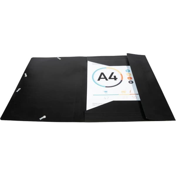 Exacompta Elastiska Fickor Ref. 55901E - 30 Fickor 3 Flikar Svart A4