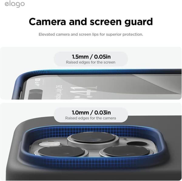 Elago Premium Silikonfodral till iPhone 16 Pro Max, Svart