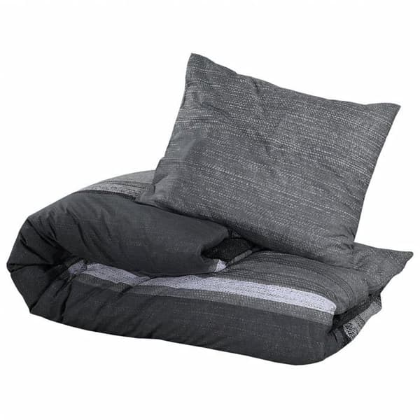 vidaXL Påslakanset Mörkgrå 200x220 cm Bomull 136487