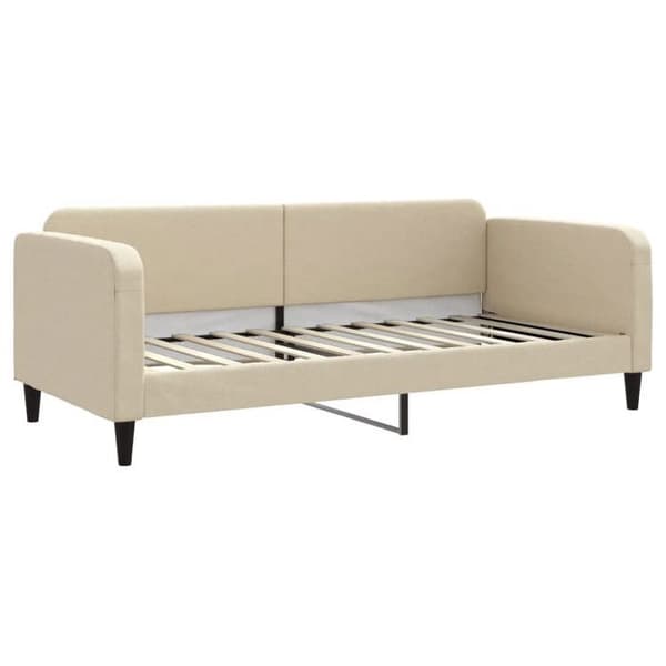 vidaXL Daybed Cream 90x200 cm Tyg 354037