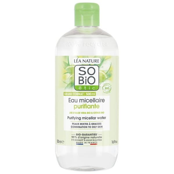 SO'BiO ETIC Micellärt vatten Hydra Aloe Vera - 500 ml