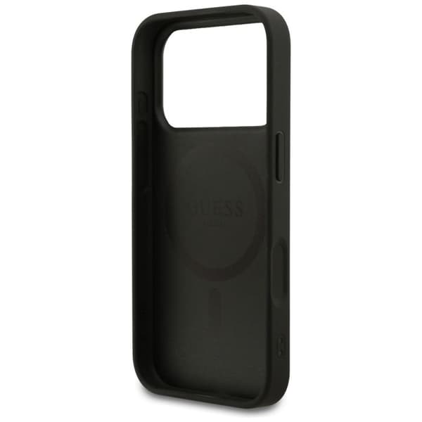 Coque Guess 4G Small och Classic Logo MagSafe för iPhone 17 Pro - Svart
