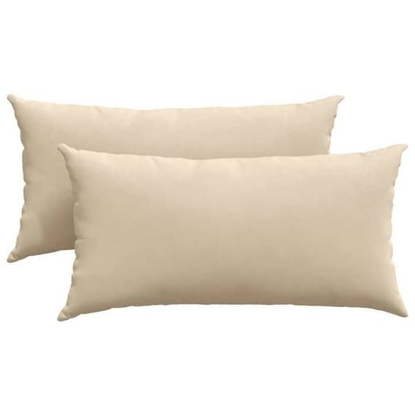 vidaXL Soffkuddar 2 st Kräm 80 x 40 cm tyg 42013729