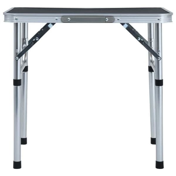 vidaXL Hopfällbart Campingbord Grå Aluminium 60x45 cm