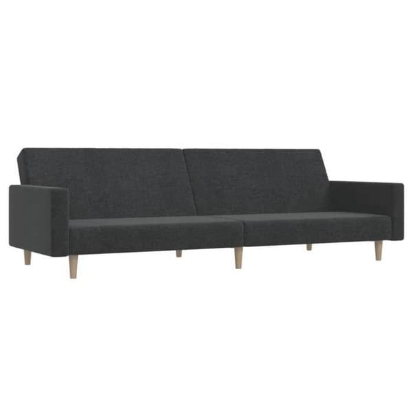 vidaXL 2-sits bäddsoffa mörkgrå tyg 375728