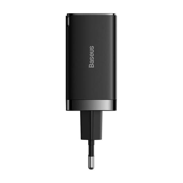 Väggladdare - BASEUS - GAN5 PRO - 2xUSB-C + USB - 65W - Svart