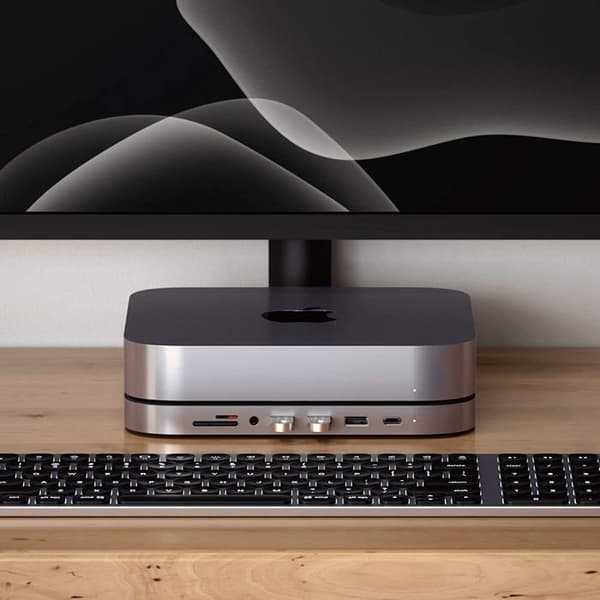 HUB USB-C - SATECHI - Mac Mini - Aluminium - Dockningsstation - Grå