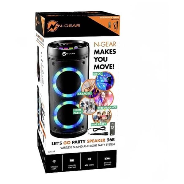 N-Gear bärbar Bluetooth-högtalare 600W karaokesystem