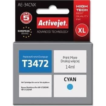 Activejet AE-34CNX Kompatibel bläckpatron Cyan 1 st.