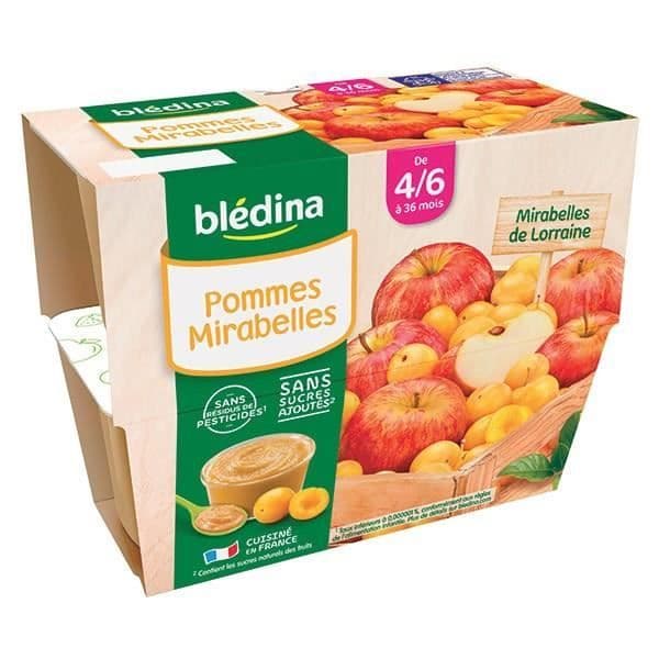BLEDINA - Mirabelle äppelkoppar 4x100g
