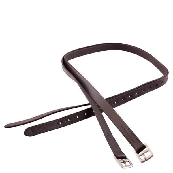 Premiere läder stigbyglar - brunt - 160 cm