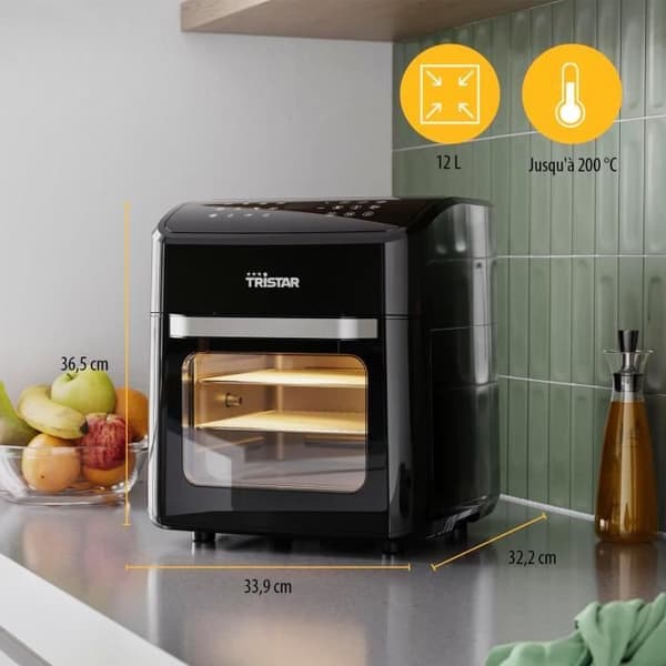 Luftfritös - Tristar - FR-9065 - 12 L - 1800 W - 12 program - Fönster