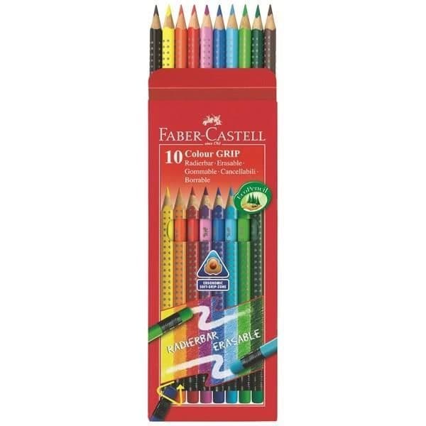 Suddgummifärgkritor - FABER-CASTELL - GRIP - Triangulär form - Stift 3.3 mm
