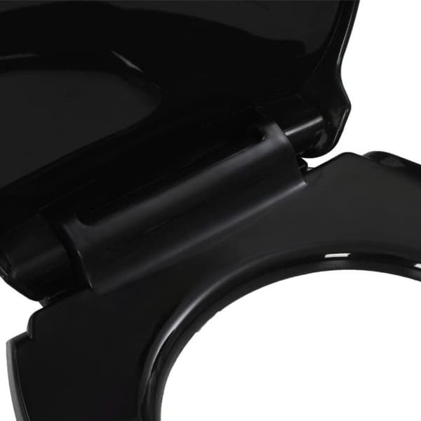 vidaXL Soft Close Toalettsits Quick Release Svart