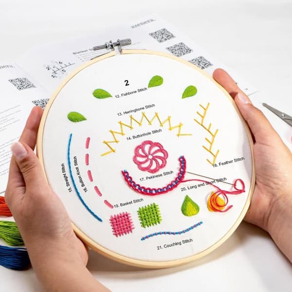 Broderikit - AZA100 - 33 Olika Punkter - Videotutorials - Kvalitetsmaterial