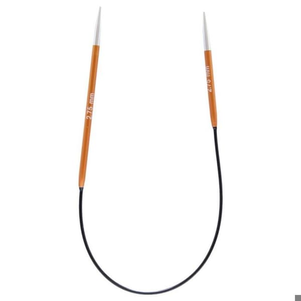 Fixerade asymmetriska rundstickor KnitPro Zing 25cm 2,75mm - 47053