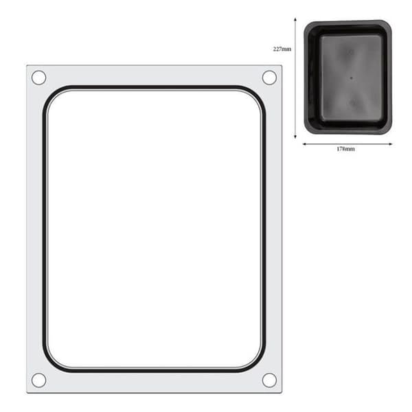 Förseglingsmatris behållare 227x178 mm - Hendi
