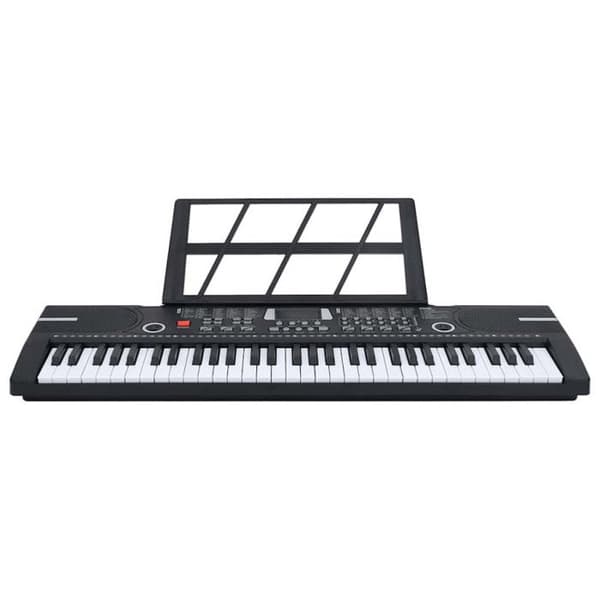 El-piano med 61 tangenter och notställ för barn