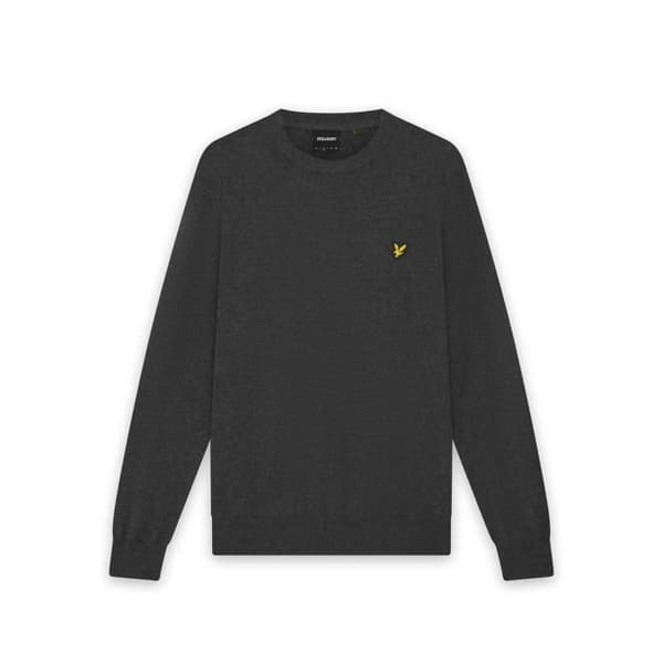 Rundhalsad tröja i merinoull Lyle & Scott