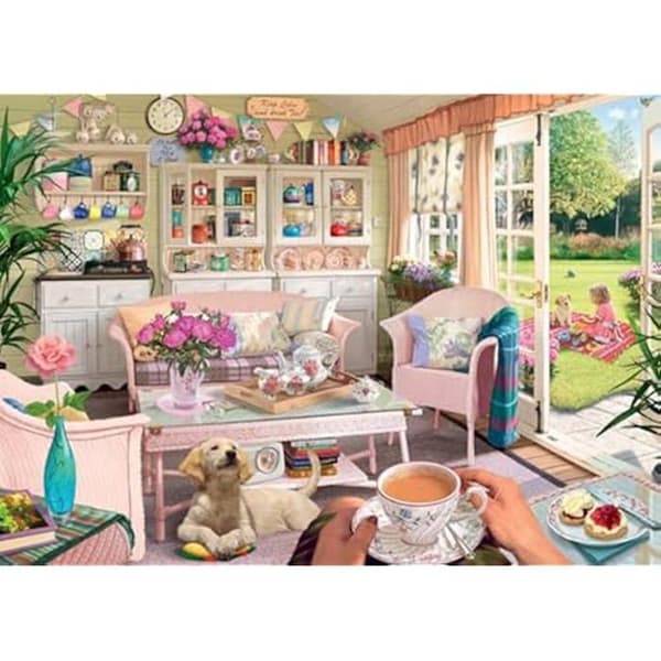 Pussel 2D - RAVENSBURGER - Soligt eftermiddag - 1000 bitar - Flerfärgad - Tavlor