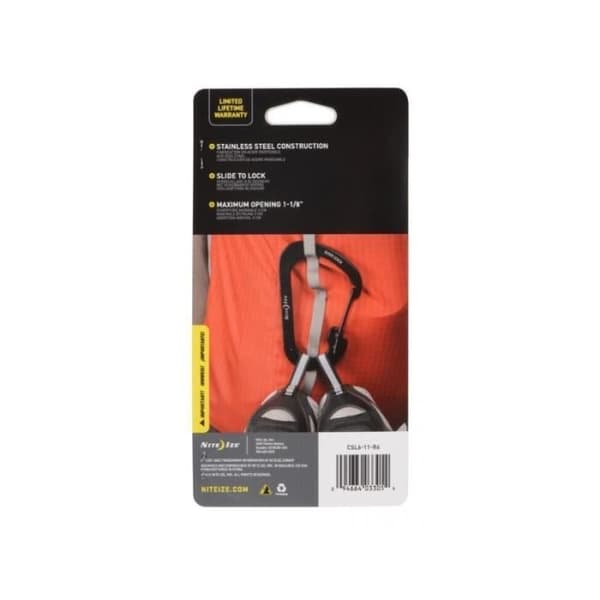Mousqueton S-Biner Storlek 6 - Nite Ize Svart - #000000