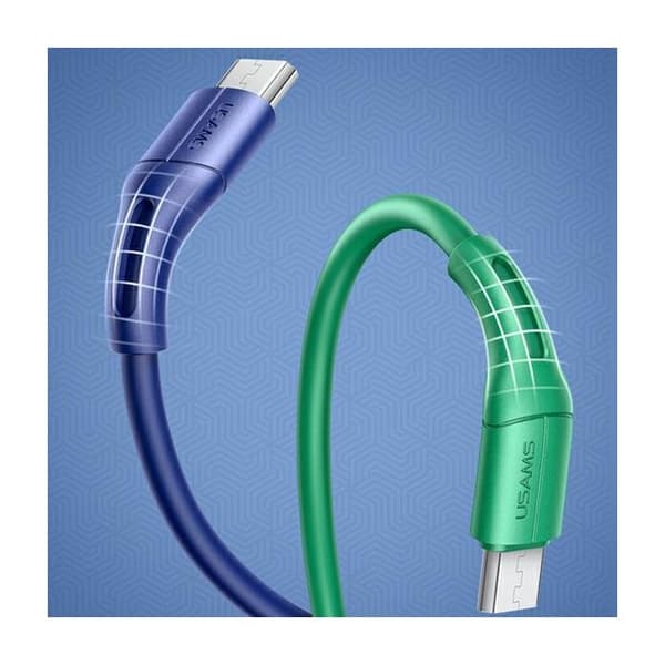 USAMS MicroUSB 1m Grön Kabel Snabbladdning