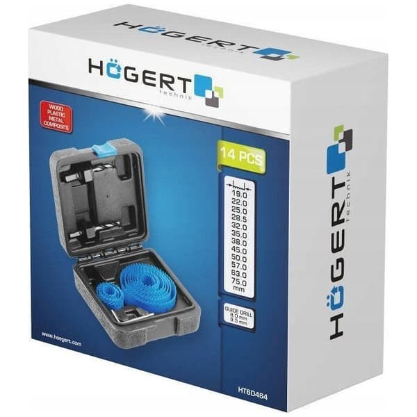 Klocksåg - HÖGERT TECHNIK - HT6D464 - 14-pack - Kolstål - Plastlåda