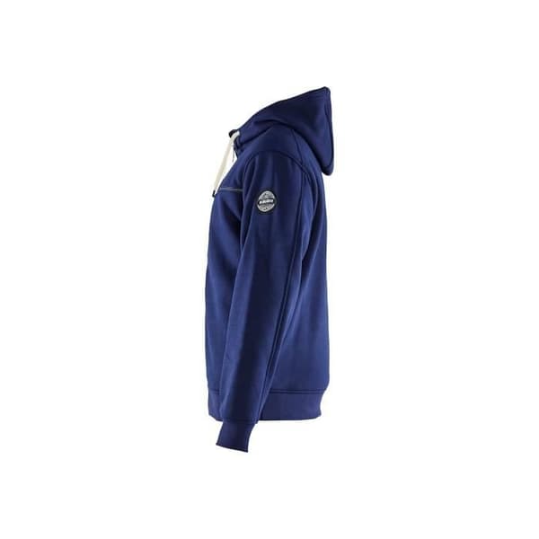 BLAKLADER zip hoodie - Herr - Marinblå - Lätt oversized passform med mjuk velourfoder