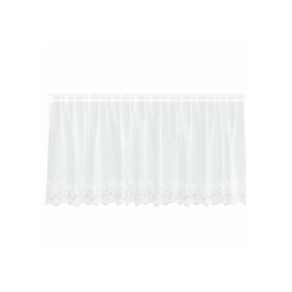 Spetsgardin - vidaXL - 80x300 cm - Vit - Polyester - Ljusfiltrerande - Integritetspaneler - Lätt