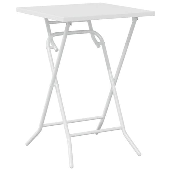 vidaXL Trädgårdsbistro-set 3 delar Vit Stål 42010319