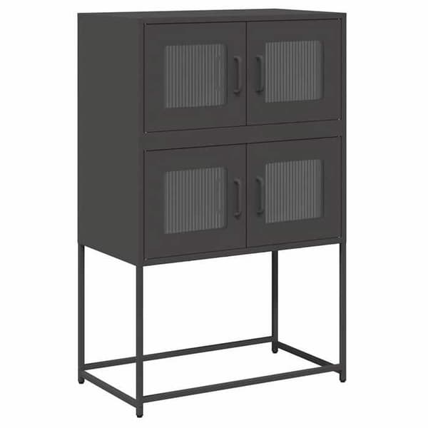 vidaXL Svart buffé 68x39x107 cm stål 853344