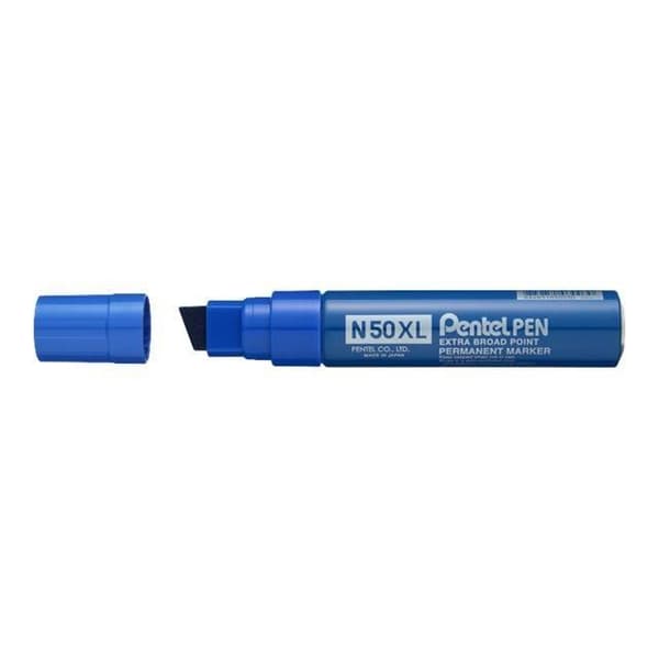 Pentel PEN N50 XL Permanent marker blå bred spets