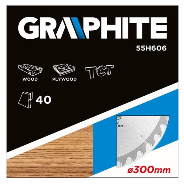 Sågblad - GRAPHITE - 300 x 30 mm - 40 tänder - Widia - Legerat stål MN65
