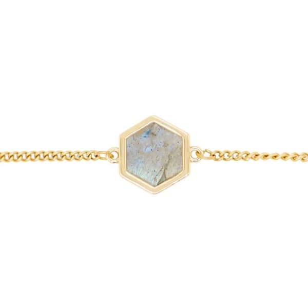 Collier Hexalia i Labradoritstenar