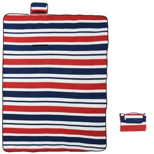 Fällbar picknickfilt 200x150 cm sammet