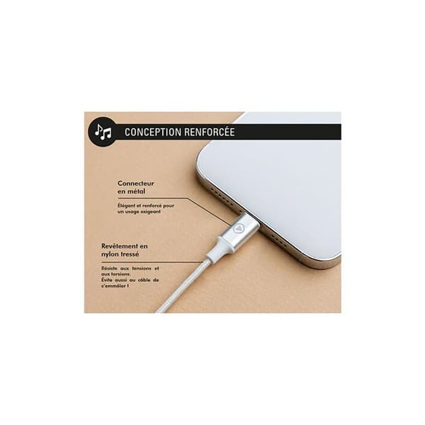 Trådade in-ear hörlurar Force Play KP Intra USB-C Vit