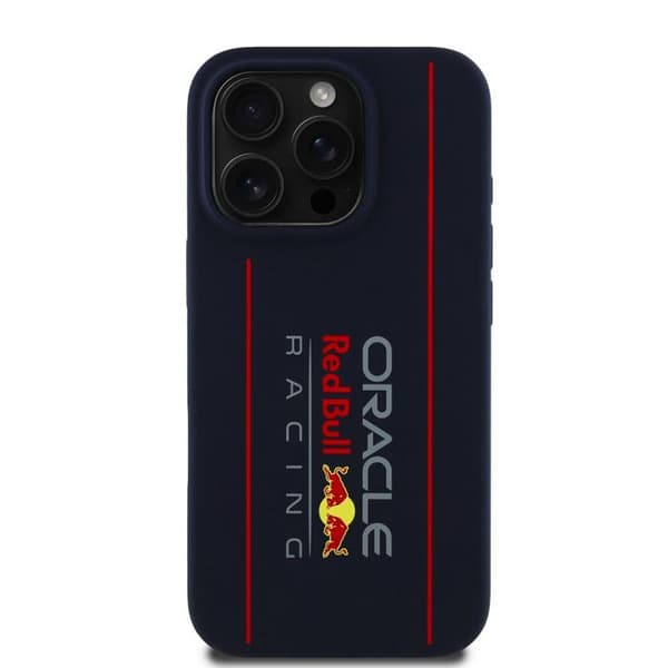 Mobilskal - RED BULL RACING - iPhone 15 Pro - Silikon - Oversize Logotyp Vertikal - Robust