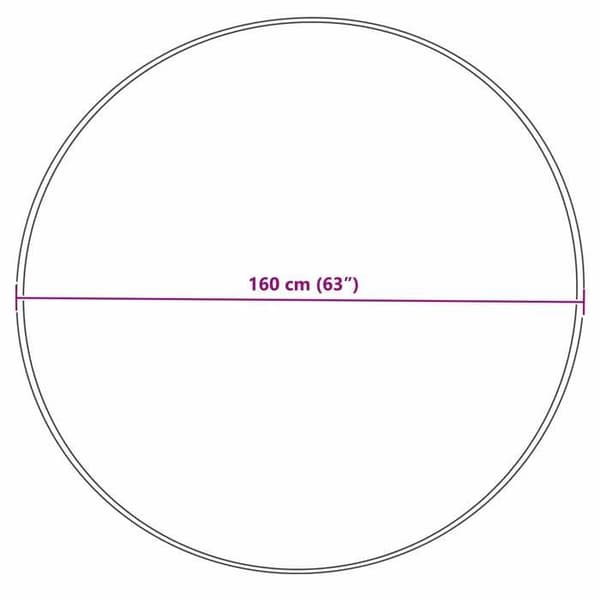 Matta - VIDAXL - Tafalla - Rund Ø 160 cm - Polyester - Grå