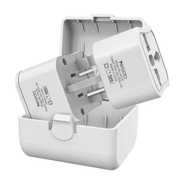 Universell nätadapter, 750 W - Yesido (MC25) - Vit