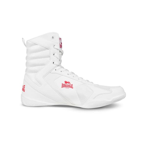 Lonsdale Heskin boxningsskor - vit/röd