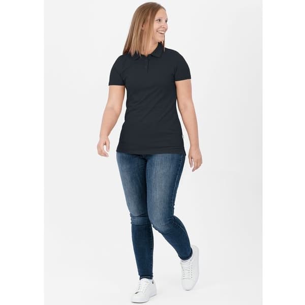 Jako Organic Stretch dam pikétröja - antracitgrå - 40