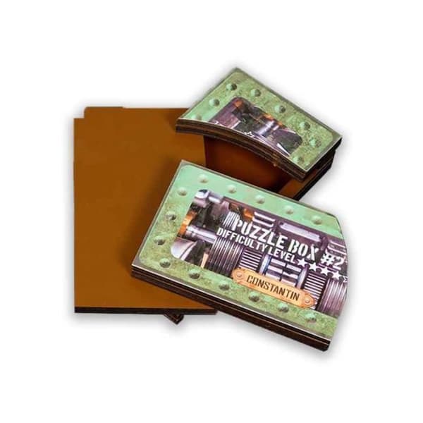 Träpussel - Box n°2 Constentin - För vuxna - Reflektionsspel - Pussel