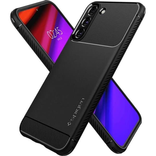 Fodral - SPIGEN - Robust rustning - Svart - Silikon - Tunt skydd
