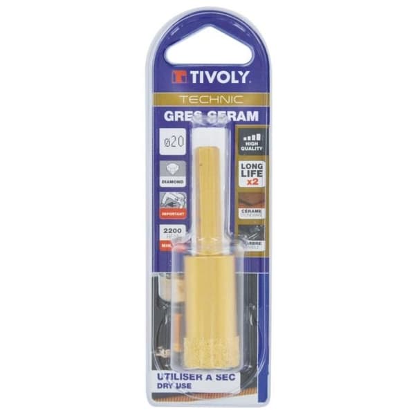 Diamantborr - TIVOLY - Technico - Ø 10mm - Högtemperaturlödda diamantkorn